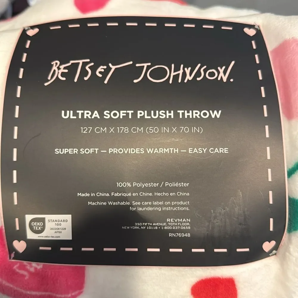 Betsey Johnson cozy throw